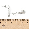 Brass Stud Earring Findings KK-M326-19P-3