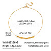 304 Stainless Steel Twisted Curved Bar Pendant Necklaces for Women SJ7114-1-2