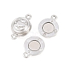 304 Stainless Steel Magnetic Clasps with Loops STAS-P452-04B-P-2