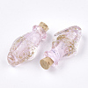 Luminous Handmade Gold Sand Lampwork Pendants LAMP-S177-03G-2