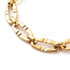 304 Stainless Steel Oval Link Chain Bracelets BJEW-JB06101-01-2