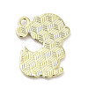 Light Gold Plated Alloy Enamel Pendants ENAM-L041-06B-2