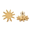 Ion Plating(IP) 304 Stainless Steel Sun Stud Earrings EJEW-C114-28G-1