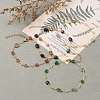 Nuggets Natural Gemstone Beaded Anklets AJEW-AN00345-5