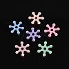 Solid Color Opaque Acrylic Snowflake Spacer Beads SACR-S032-M03-1