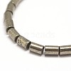 Column Natural Pyrite Beads Strands X-G-I126-25-6x4mm-3