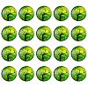Half Round/Dome Tree Pattern Glass Flatback Cabochons for DIY Projects GGLA-YW0001-14G-1