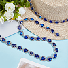 1 Yard Brass Glass Rhinestone Chains KK-NB0003-96B-4