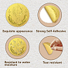 Plastic Self Adhesive Gold Foil Embossed Stickers DIY-WH0211-617-6