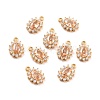 Real 18K Gold Plated Brass Micro Pave Cubic Zirconia Charms ZIRC-Z023-04F-NR-1