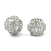 Brass Micro Pave Cubic Zirconia European Beads KK-P297-01P-2