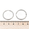 Tarnish Resistant 304 Stainless Steel Huggie Hoop Earrings EJEW-G272-02-20mm-P-4