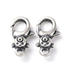 925 Thailand Sterling Silver Lobster Claw Clasp Rhinestone Settings STER-D003-05B-AS-1