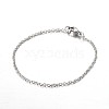 Stainless Steel Cable Chain Bracelets X-BJEW-JB01930-2