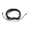 Adjustable Leather Cord Multi-Strand Bracelets BJEW-P099-01-1