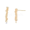 Brass Stud Earring Findings KK-G432-24G-3