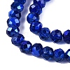 Transparent Electroplate Glass Beads Strands LS-EGLA-Q131-01A-01-3