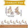 10Pcs Rack Plating Brass Clear Cubic Zirconia Charms ZIRC-SZ0002-14-2