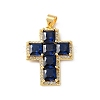 Brass Pave Cubic Zirconia Pendants CU-CBA03AF-17G-2