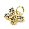 Real 18K Gold Plated Brass Pave Cubic Zirconia Pendants KK-M283-11H-02-2