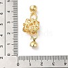 Rack Plating Brass Pave Clear Cubic Zirconia Fold Over Clasps KK-E084-13G-3