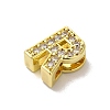 Brass Micro Pave Cubic Zirconia Beads KK-H487-25G-18-2