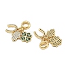 Brass Micro Pave Cubic Zirconia Pendants KK-Q006-63G-2