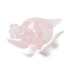 Natural Rose Quartz Carved Healing Rhinoceros Figurines DJEW-P016-01E-3