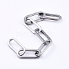 Non-Tarnish 3.28 Feet 304 Stainless Steel Paperclip Chains X-CHS-D031-03P-1