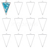 Unicraftale 16Pcs 304 Stainless Steel Open Back Bezel Triangle Pendants STAS-UN0057-57-1