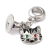 Rack Plating Alloy Enamel European Dangle Charms PALLOY-S189-10P-2