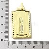 Brass Micro Pave Cubic Zirconia Pendants with Enamel KK-H458-03G-03-3