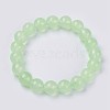 Natural Jade Beaded Stretch Bracelet BJEW-P213-26-8mm-1