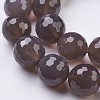 Natural Grey Agate Beads Strands G-J376-03-18mm-3