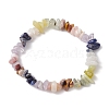 Natural Mixed Gemstone Chips Stretch Bracelets BJEW-JB11069-1