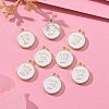 Golden Plated Alloy Charms X-ENAM-S118-01F-5
