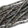 Natural Labradorite Rondelle Bead Strands G-O095-05-B-1