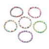 6Pcs Handmade Polymer Clay Heishi Beads Stretch Bracelets for Women BJEW-JB11378-4