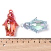 Electroplate Transparent Acrylic Pendants OACR-I014-15-4