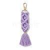 Handmade Macrame Nylon Thread Pendant Decorations HJEW-P019-06G-04-1