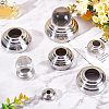 Ahandmaker 7Pcs 7 Style 201 Stainless Steel Spheres Pedestals Flagpole Base AJEW-GA0003-67-5