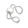 304 Stainless Steel Oval Cuff Rings RJEW-M019-21P-1