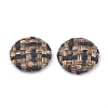Cloth Fabric Covered Cabochons WOVE-N006-04I-2