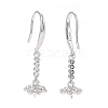 Rhodium Plated 925 Sterling Silver Earring Hooks STER-D035-35P-2