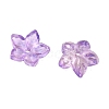 Two Tone Transparent Glass Bead Cap GLAA-H041-01A-2
