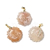 Natural Plum Blossom Jasper Pendants G-E043-01A-10G-1