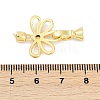 Brass Micro Pave Clear Cubic Zirconia Fold Over Clasps KK-M311-20G-3