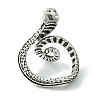 Snake Alloy Wrap Open Cuff Rings RJEW-K275-69AS-3