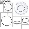 304 Stainless Steel Folding Crimp Cord Ends STAS-UN0005-70-5