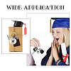   9Pcs 9 Style Graduation Theme 201 Stainless Steel Keychain Clasps KEYC-PH0001-52-3